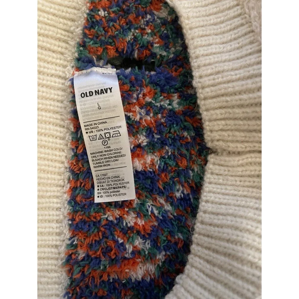 OLD NAVY Faire Aisle Christmas Winter Dog Sweater Red Blue White Green Size L